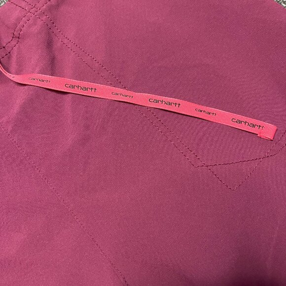 Large Top/Bottom Carhartt Womens Maroon Scrub Set - Picture 2 of 8